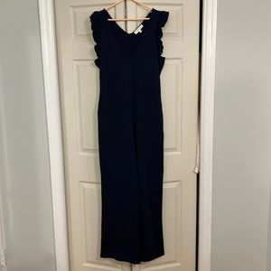 Brea Canyon (Stitch Fix) Navy Flutter Sleeve Jumpsuit, size xl